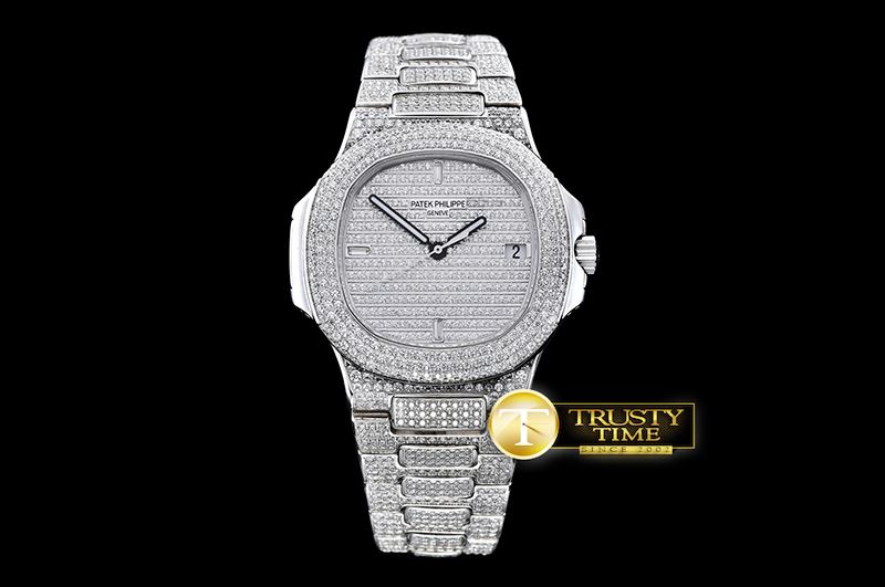 파텍필립 Nautilus Jumbo Ref.5711 Diamonds SS/SS Diams MY9015 Mod -PP0213
