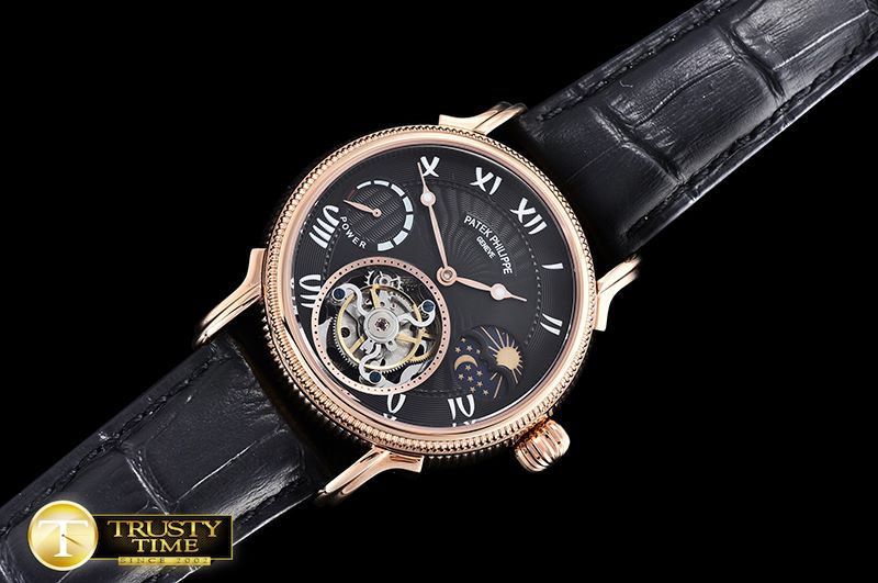 파텍필립 MoonPhase Day/Ngt PR RG/LE BlackAsia HW Tourbillon -PP0255A
