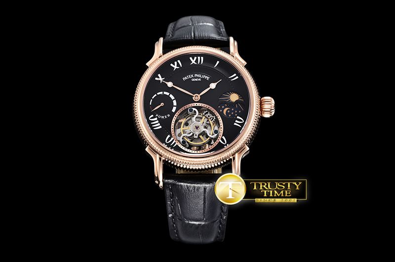 파텍필립 MoonPhase Day/Ngt PR RG/LE BlackAsia HW Tourbillon -PP0255A