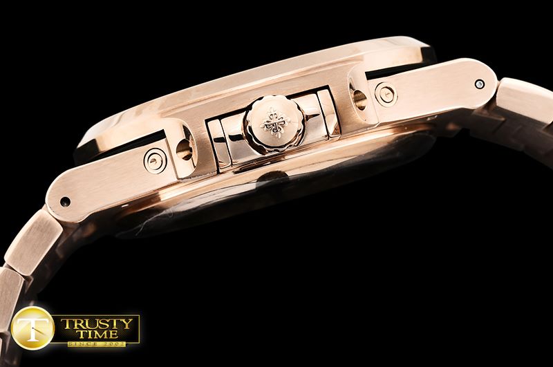 파텍필립 Nautilus GMT MoonPhase RG/RG Brown Asia 23J Calendar -PP0258B