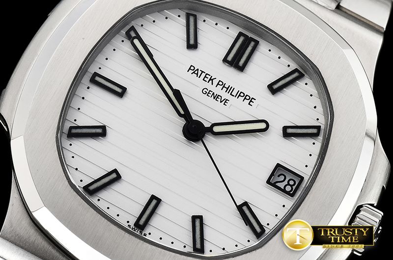 파텍필립 Nautilus Mens 40mm SS/SS White Stk PF Miyota 9015 Mod -PP0260