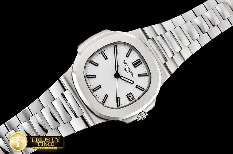 파텍필립 Nautilus Mens 40mm SS/SS White Stk PF Miyota 9015 Mod -PP0260