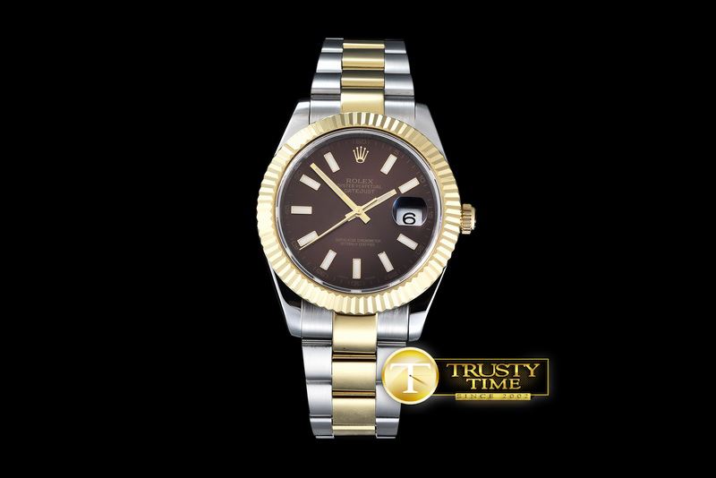 롤렉스 SS/YG Oyster Brown Stk Asian Eta 28362 -R2DJ0196B