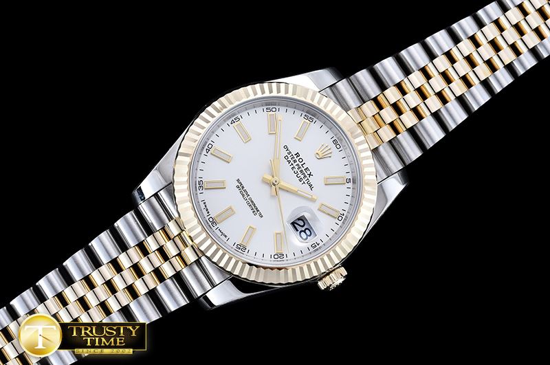 롤렉스 DateJust 2 Wrap YG/SS Flt Silv Wh Stk Jub Noob A3235 -R2DJ0198C