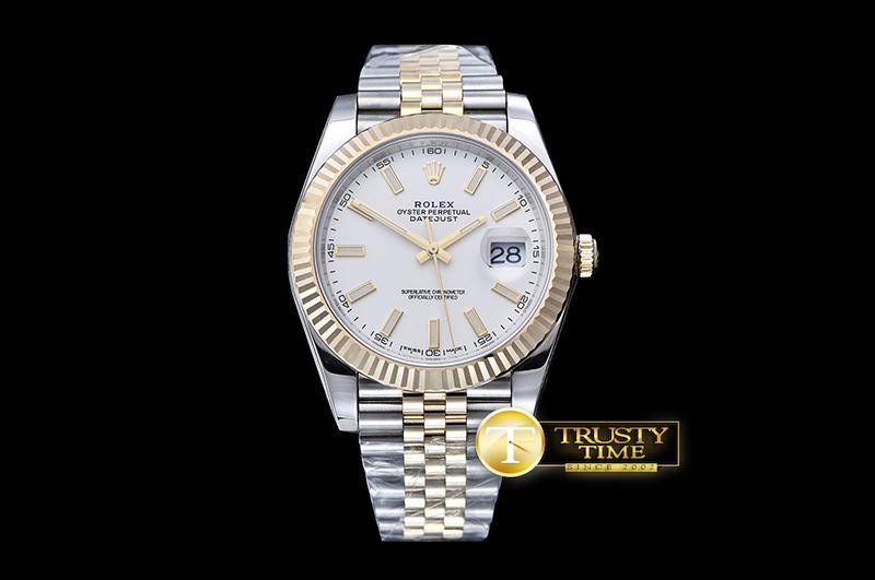 롤렉스 DateJust 2 Wrap YG/SS Flt Silv Wh Stk Jub Noob A3235 -R2DJ0198C