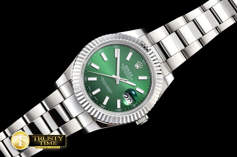 롤렉스 DJ2 41mm Oyst Flt SS/SS Green Stick BP A3136 Mod -R2DJ0213B
