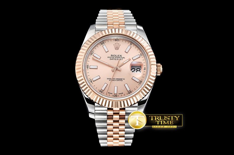 롤렉스 DJ2 41mm Jub Flt RG/SS Rose Gold Stick BP Swiss 2836 -R2DJ0219B
