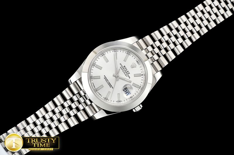 롤렉스 DJ2 41mm Jub Smt SS/SS Silver Wht Stick Noob A3235 -R2DJ0228I