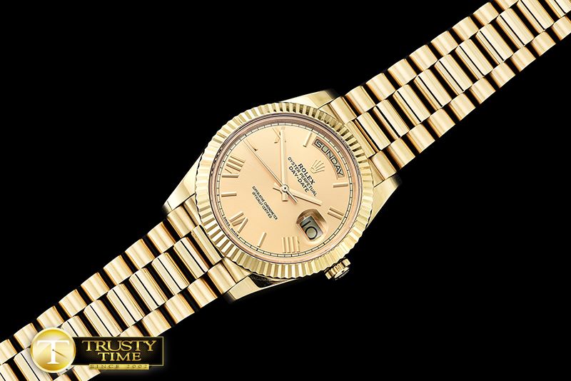 롤렉스 DayDate 228206 YG/YG Gold Roman BP Swiss 2836 -RDD0196D