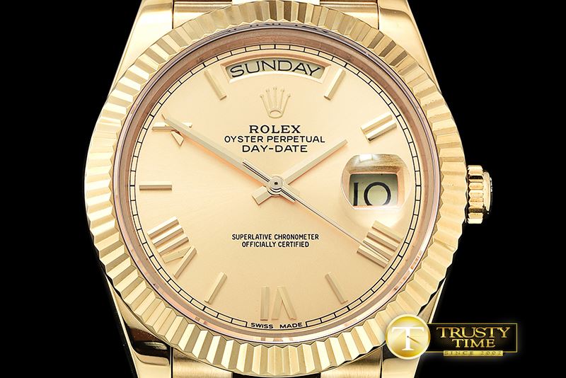 롤렉스 DayDate 228206 YG/YG Gold Roman BP Swiss 2836 -RDD0196D