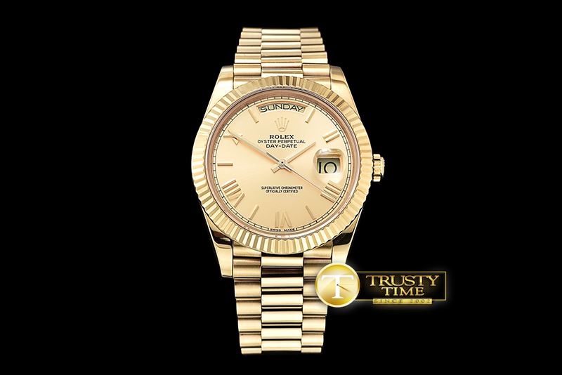 롤렉스 DayDate 228206 YG/YG Gold Roman BP Swiss 2836 -RDD0196D