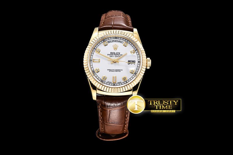 롤렉스 DayDate 36mm YG/LE White Diamonds A2836 -RDD0198B