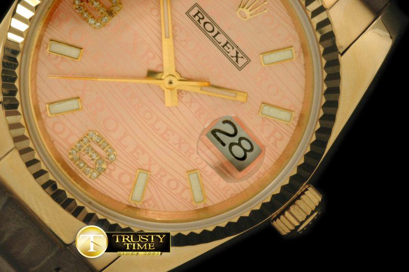 롤렉스 YG/LE Salmon Asian 2813 28800Real Diamond -RDJ0236C