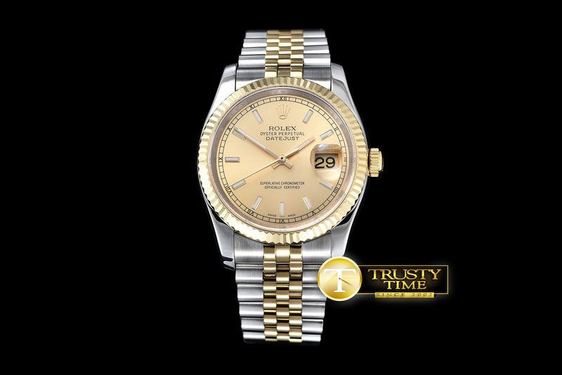 롤렉스 DateJust Gold Stick YG/TT Jub BP Asia 2836 -RDJ0258C