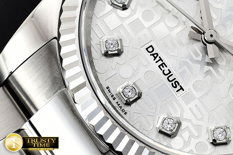롤렉스 DJ 36mm Oyst Fluted 904L SS/SS Silver Diam DJF A3135 -RDJ0304C