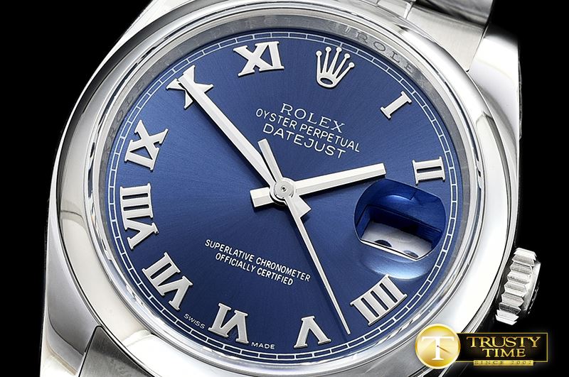 롤렉스 DJ 36mm Jub Dome SS/SS Blue Roman ARF A3135 -RDJ0305F