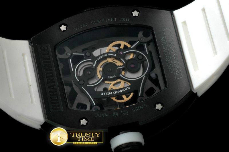 리차드밀 Bubba Watson Tourbillon PVD/RU White Swiss Qtz -RM066A