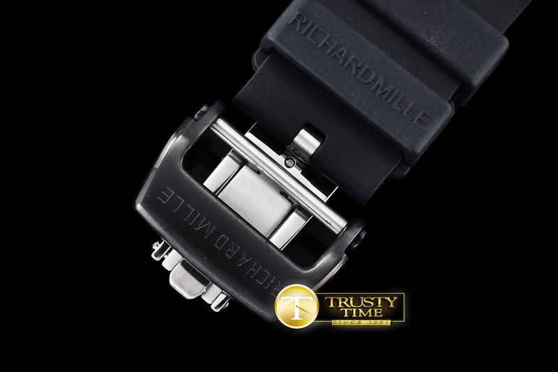 리차드밀 Skull Tourbillon PVD/RU Black Asian 21J Decorated Movt -RM088B