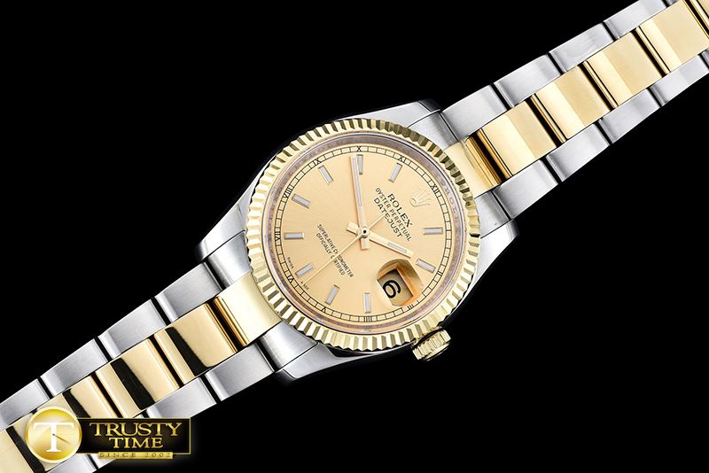 롤렉스 DateJust Midsize 31mm YG/SS Gold Sticks BP Asia 2836 -RMDJ206