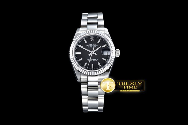 롤렉스 DateJust Midsize 31mm SS/SS Black Sticks BP Asia 2836 -RMDJ207D