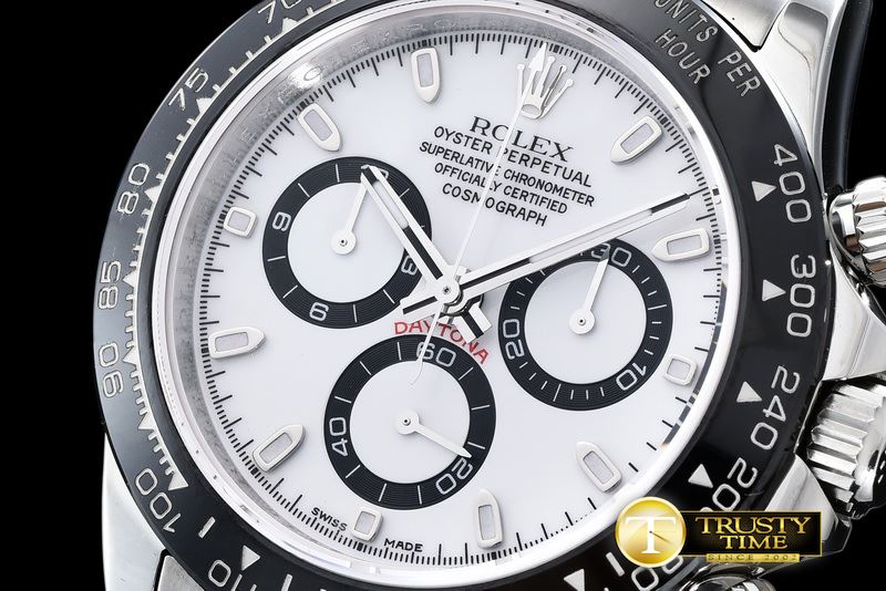 롤렉스 Daytona SS/SS White Stk JF A7750 Sec@6 -ROLDYT0162B