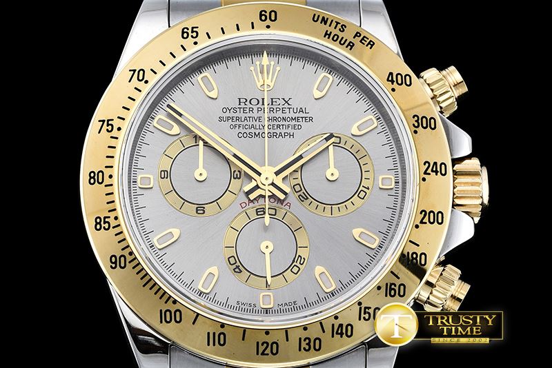 롤렉스 Daytona TT YG/SS Gray Stick JF A7750 -ROLDYT0183A