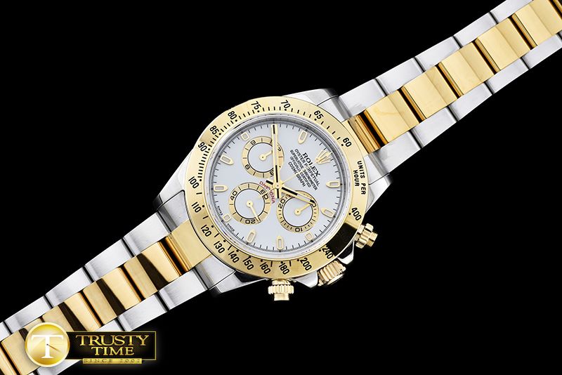롤렉스 Daytona TT YG/SS White Stick JF A7750 -ROLDYT0183C