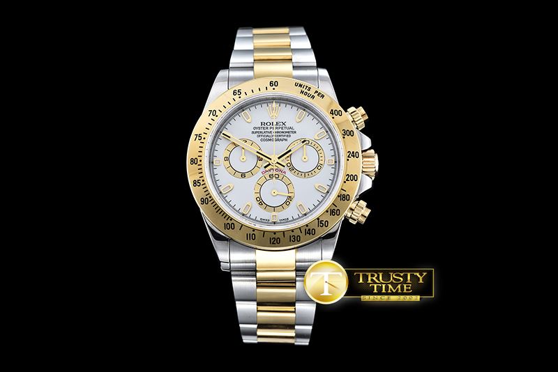롤렉스 Daytona TT YG/SS White Stick JF A7750 -ROLDYT0183C