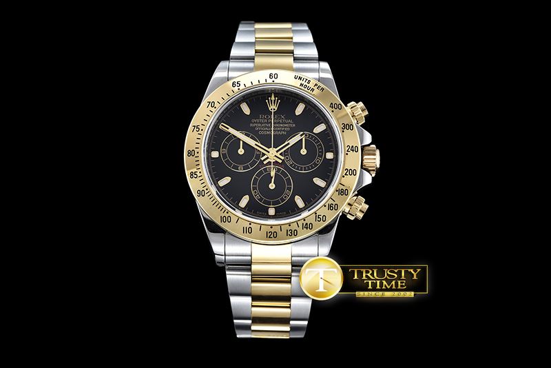 롤렉스 Daytona TT YG/SS Black Stick JF A7750 -ROLDYT0183D