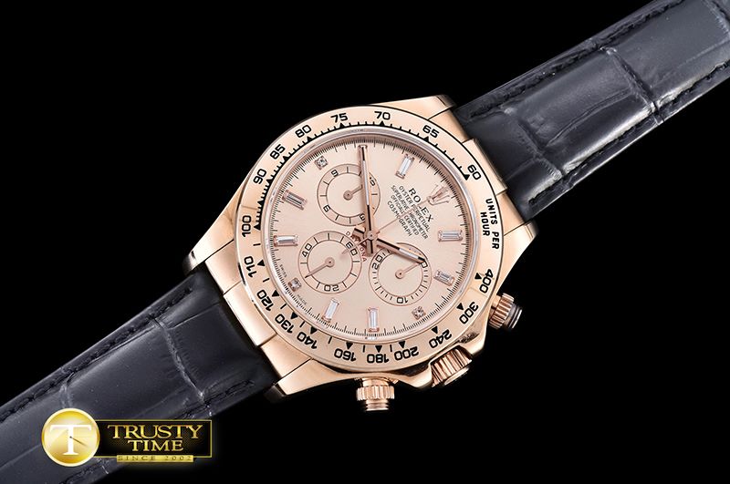 롤렉스 Daytona 18K RG Wrapped Diam RG/LE Rose BP A7750 -ROLDYT0190B