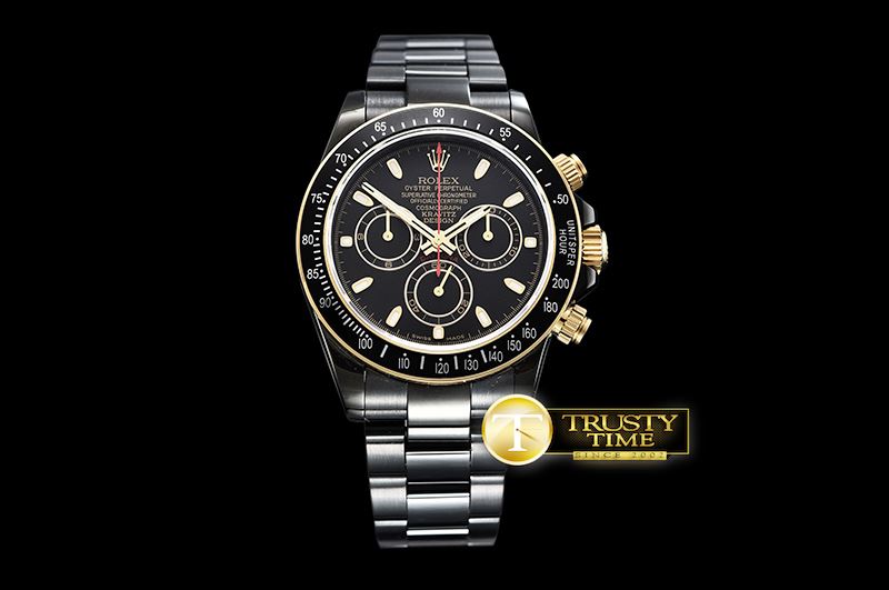 롤렉스 Daytona Kravitz LK01 DLC/DLC Black/Gold BP V2 A7750 -ROLDYT0224A