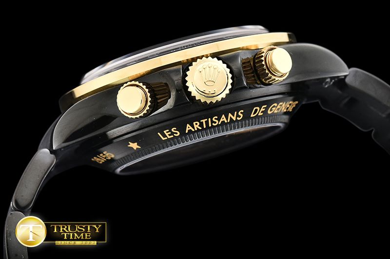 롤렉스 Daytona Kravitz LK01 DLC/DLC Black/Gold BP V2 A7750 -ROLDYT0224A