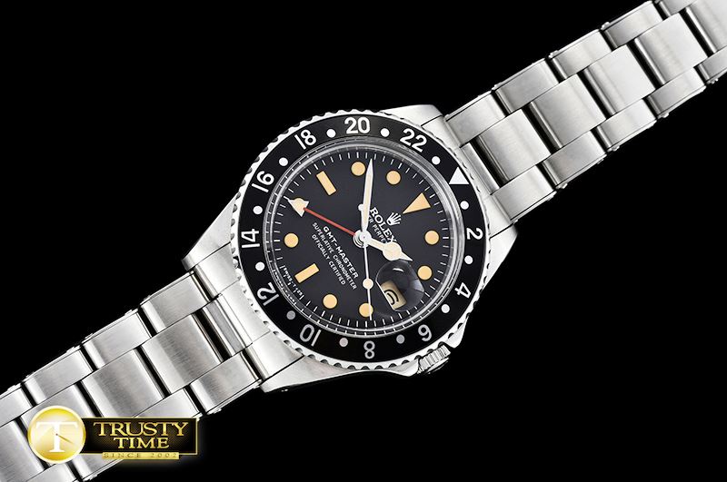 롤렉스 GMT Master Ref.1675 Black SS/SS Swiss 2836 Mod -ROLGMT122C