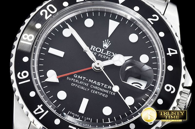롤렉스 GMT Master Ref.1675 Black SS/SS Lum. Swiss 2836 Mod -ROLGMT122D
