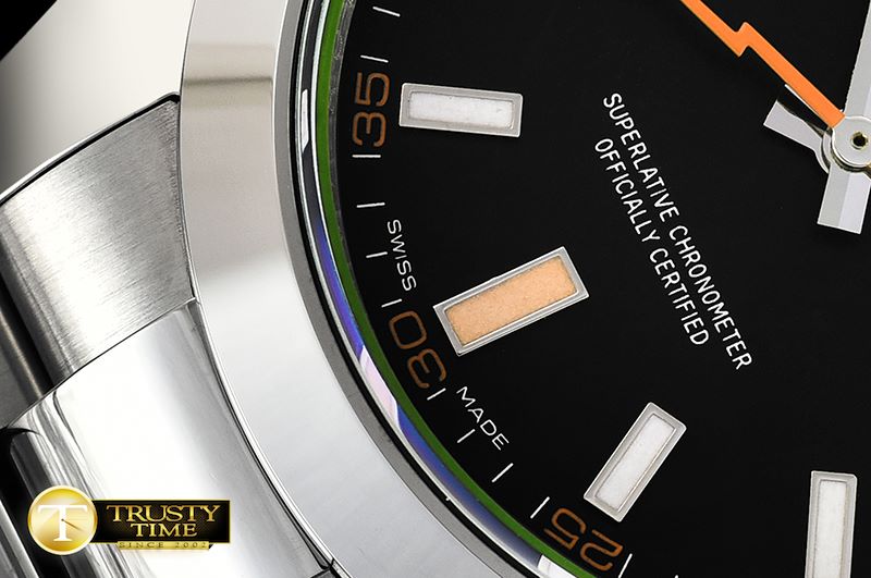 롤렉스 Milgauss Black 116400 M SS/SS Black BP Asia 3131 -ROLMIL022B