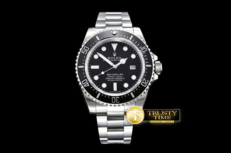 롤렉스 SeaDweller 116600 Cer Bez SS/SS Black Noob A3135 Mod -ROLSD064