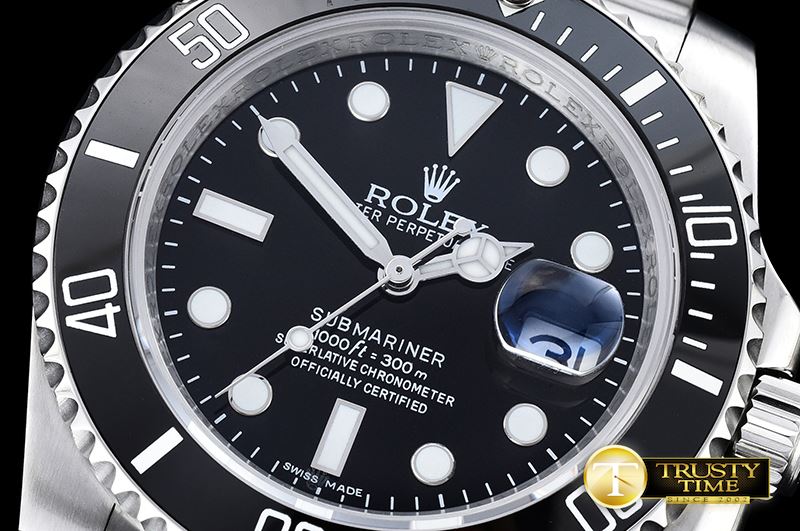 롤렉스 Submariner 116110 Cer Bez SS/SS Black SKY A2813 -ROLSUB0191A