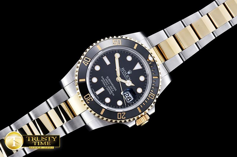 롤렉스 Submariner 116613 YG/SS Black BP Ult A3135 Mod -ROLSUB0205