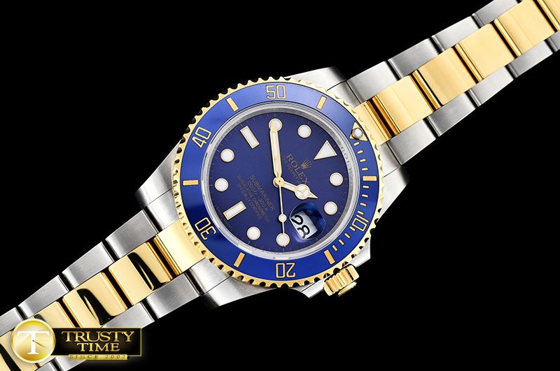 롤렉스 Submariner 116613 YG/SS Cer Bez Blue VRF Asia 2836 -ROLSUB0227A