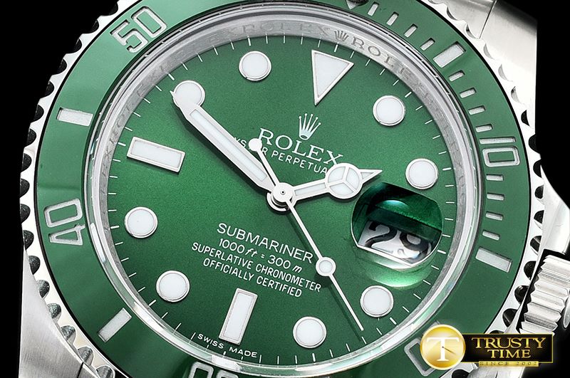 롤렉스 Submariner 116610LV 904L SS/SS Green GMF SA3135 -ROLSUB0231
