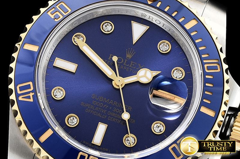 롤렉스 Submariner 116613 Cer YG/SS Blue Diam GMF A2836 -ROLSUB0240A