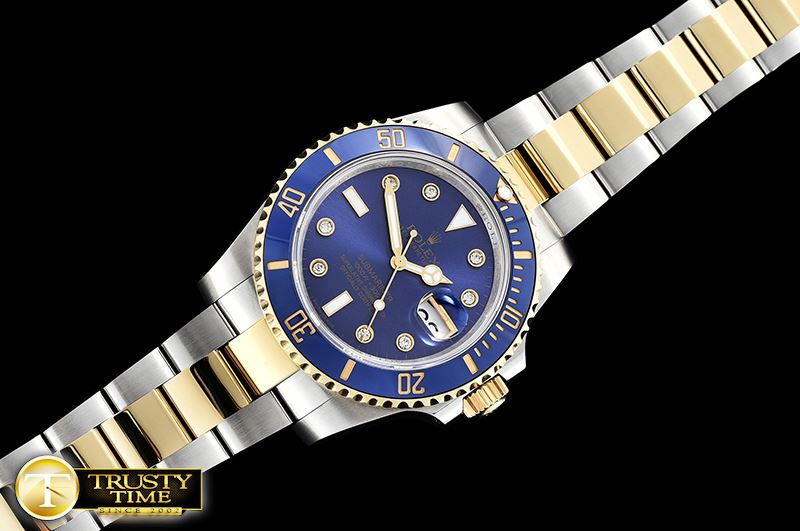 롤렉스 Submariner 116613 Cer YG/SS Blue Diam GMF A2836 -ROLSUB0240A