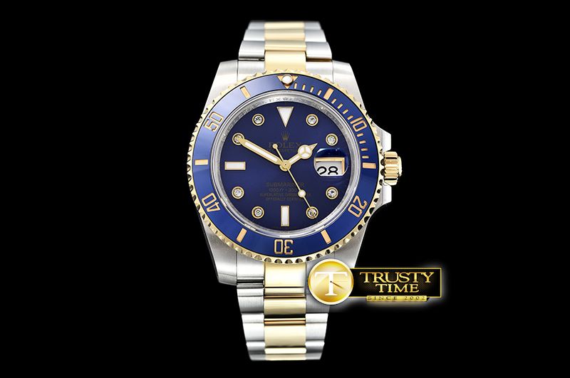롤렉스 Submariner 116613 Cer YG/SS Blue Diam GMF A2836 -ROLSUB0240A