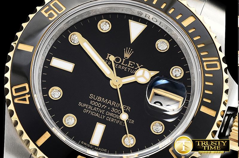 롤렉스 Submariner 116613 Cer YG/SS Black Diam GMF A2836 -ROLSUB0240B