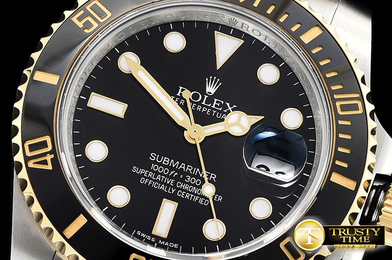 롤렉스 Submariner 116613 Cer YG/SS Black GMF A2836 -ROLSUB0240D