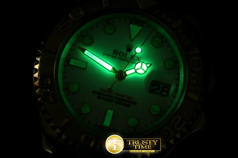 롤렉스 Yachtmaster Men SS/YG TT White Asian 2836/3135 -ROLYM063B