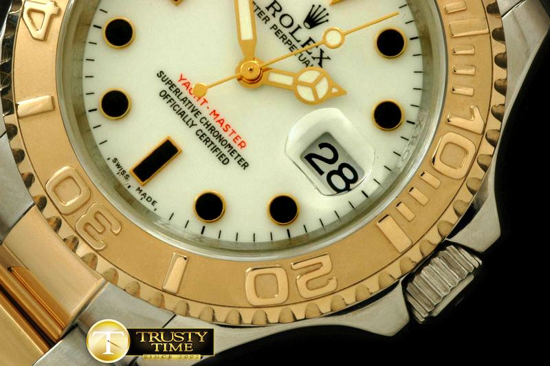 롤렉스 Yachtmaster Men SS/YG TT White Asian 2836/3135 -ROLYM063B