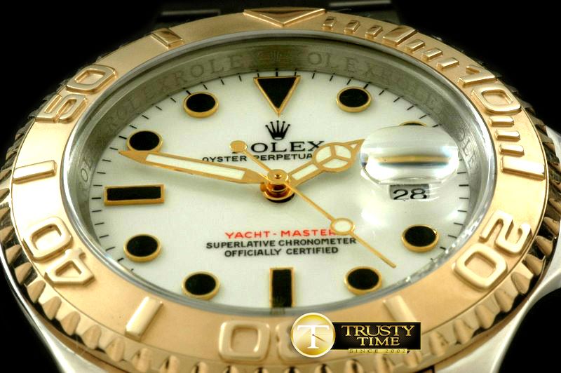 롤렉스 Yachtmaster Men SS/YG TT White Asian 2836/3135 -ROLYM063B