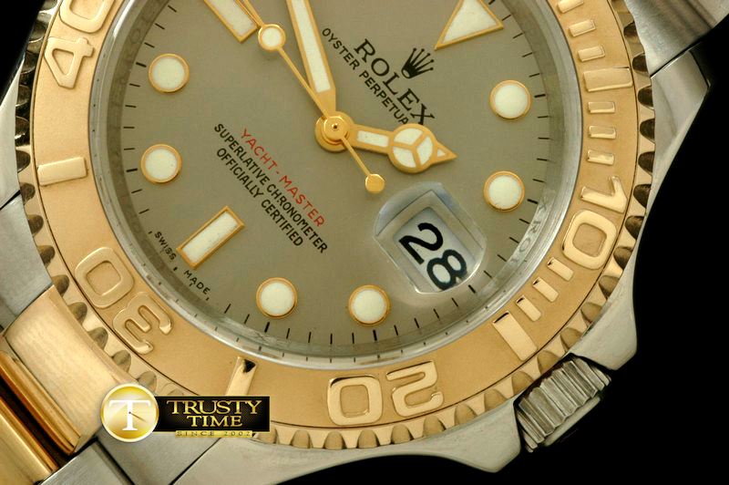 롤렉스 Yachtmaster Men SS/YG TT Grey Asian 2836/3135 -ROLYM065B