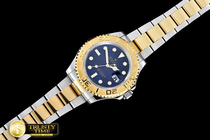 롤렉스 16623 Yachtmaster Men SS/YG Blue JF Asia 2836 -ROLYM092